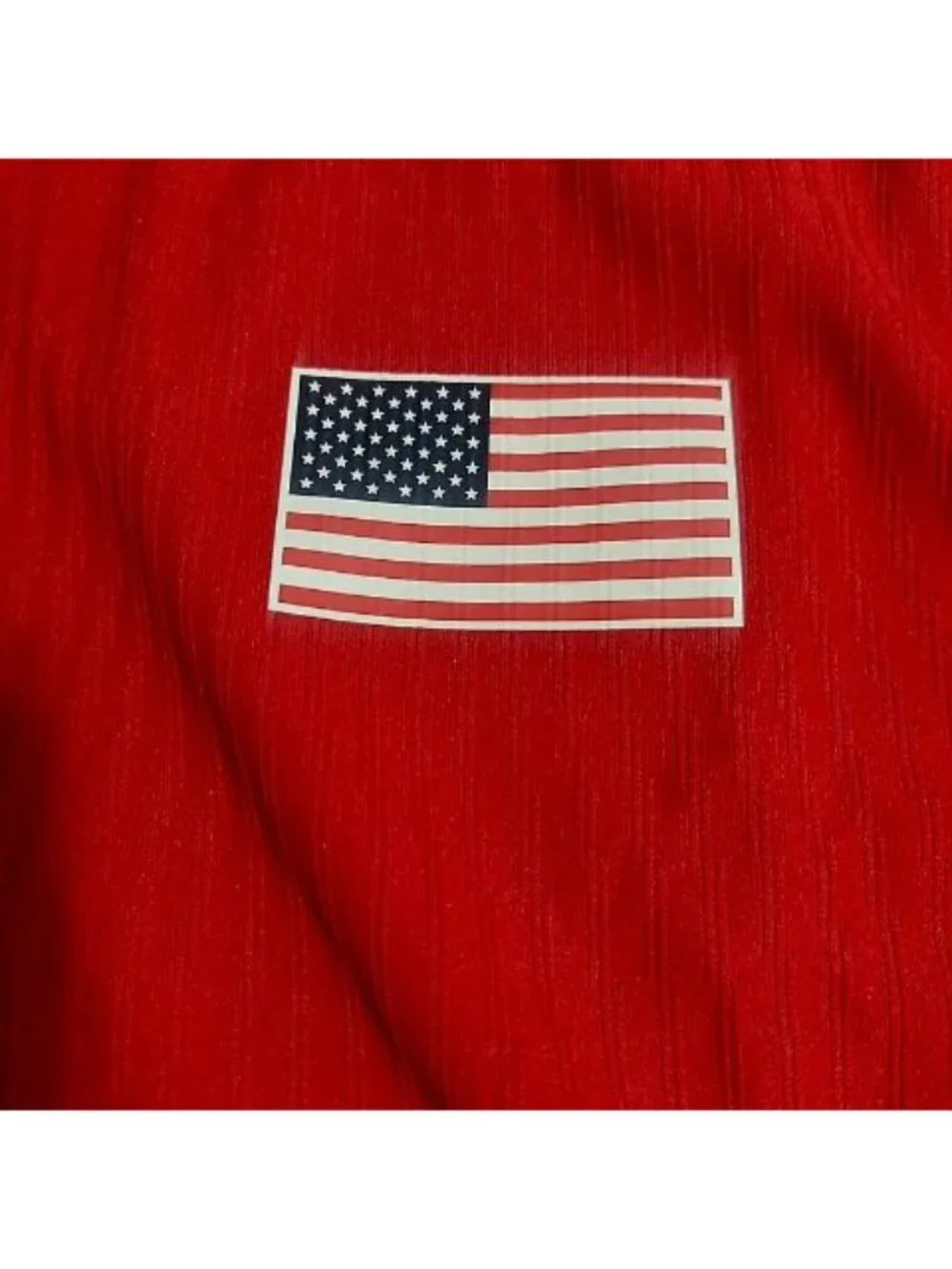 Nike Court Dri Fit USA Shirt Mens Size L Large Quarter Zip Tennis Polo Slim Red
